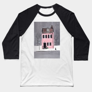 Winter Town House Baseball T-Shirt